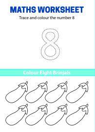 Trace, Count and Color Number 8