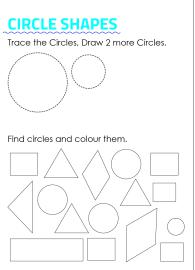 Trace, Draw, Find and Color Circle Shapes