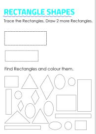 Trace, Draw, Find and Color Rectangle Shapes