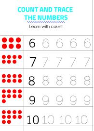 Tracing Numbers 6-10 - Count the Dots