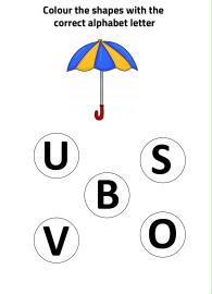 U for Umbrella - Practice Beginning Letter
