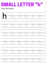 Writing Small Letter h - Lowercase Letter Tracing