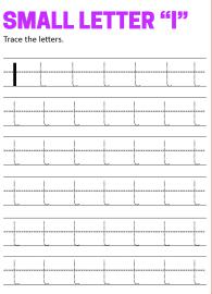 Writing Small Letter l - Lowercase Letter Tracing