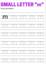 Writing Small Letter m - Lowercase Letter Tracing