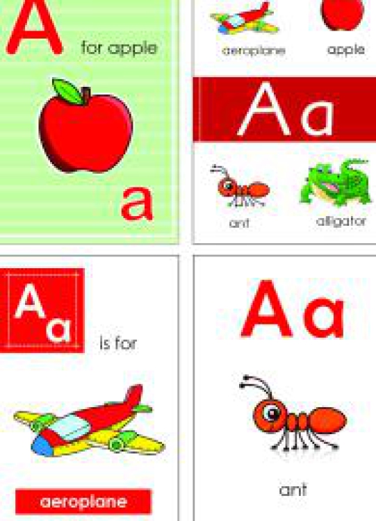 English Worksheet: Alphabet Flash Cards - Flashcard Letter A Worksheet