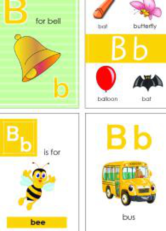 English Worksheet: Alphabet Flash Cards - Flashcard Letter B Worksheet