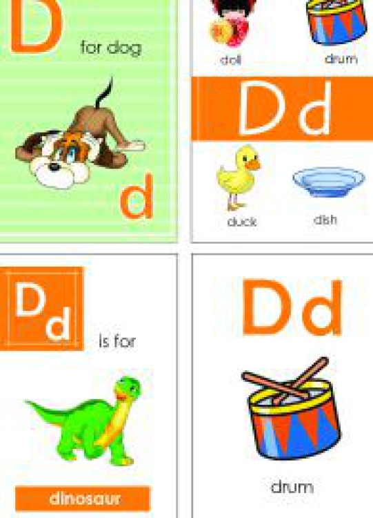 English Worksheet: Alphabet Flash Cards - Flashcard Letter D Worksheet