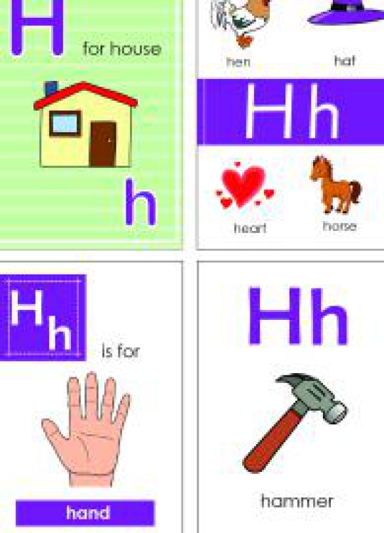 English Worksheet: Alphabet Flash Cards - Flashcard Letter H Worksheet