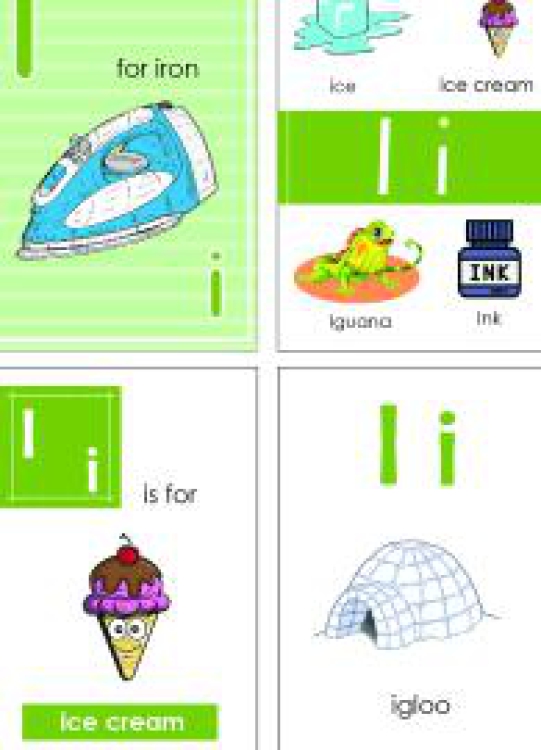 English Worksheet: Alphabet Flash Cards - Flashcard Letter I Worksheet