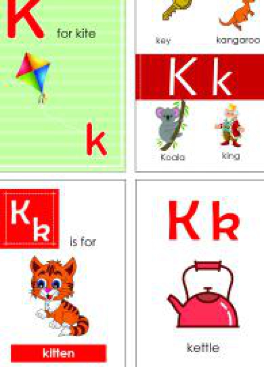 English Worksheet: Alphabet Flash Cards - Flashcard Letter K Worksheet