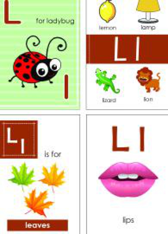 English Worksheet: Alphabet Flash Cards - Flashcard Letter L Worksheet