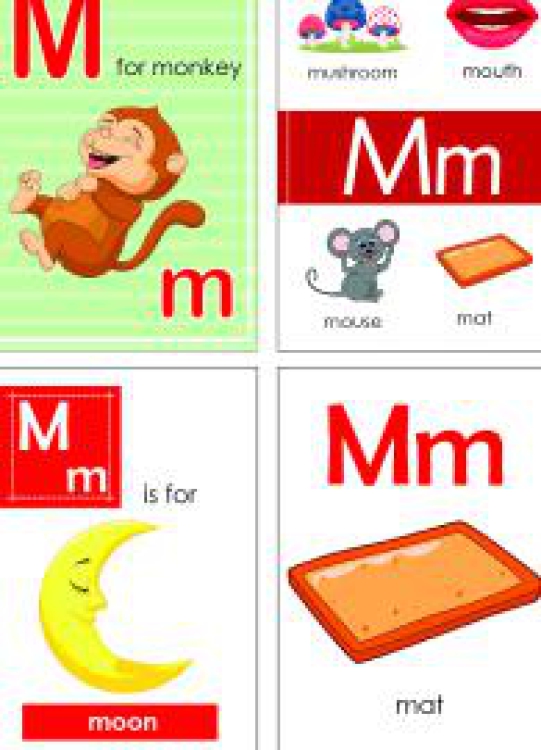 English Worksheet: Alphabet Flash Cards - Flashcard Letter M Worksheet