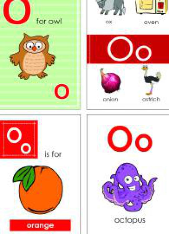 English Worksheet: Alphabet Flash Cards - Flashcard Letter O Worksheet