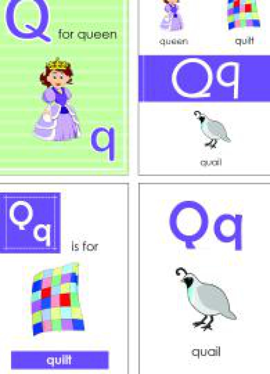 English Worksheet: Alphabet Flash Cards - Flashcard Letter Q Worksheet
