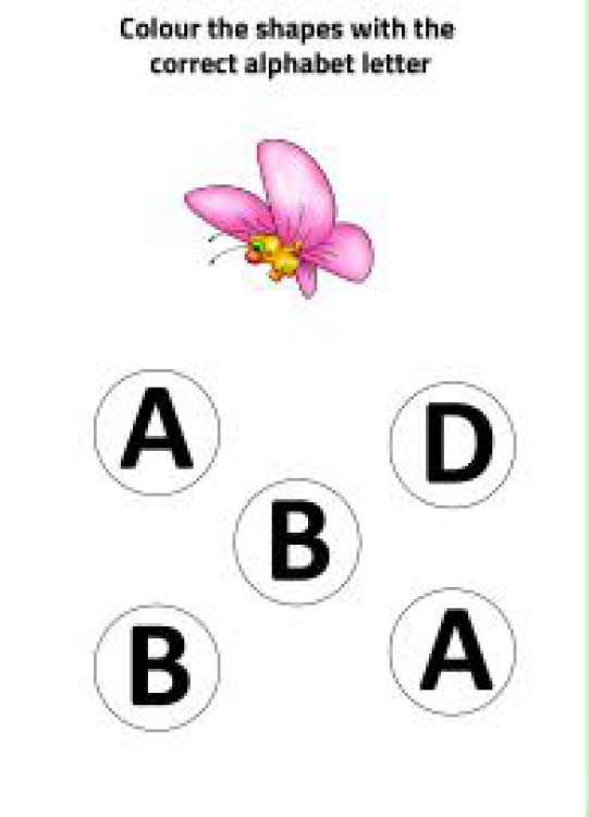 English Worksheet: B for Butterfly - Practice Beginning Letter Worksheet