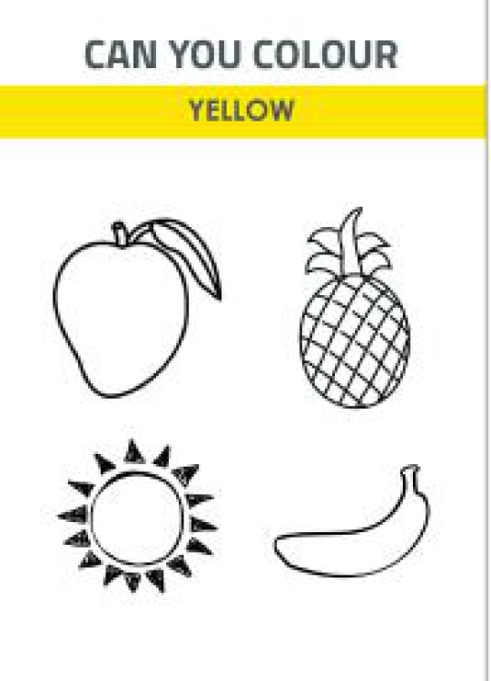 Art And Craft Worksheet: Can Your Color - Color Yellow Worksheet