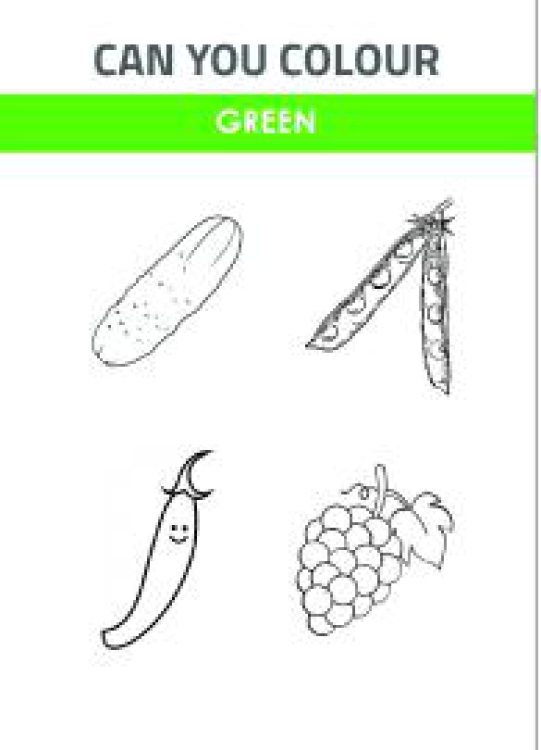 Art And Craft Worksheet: Color Green Worksheet