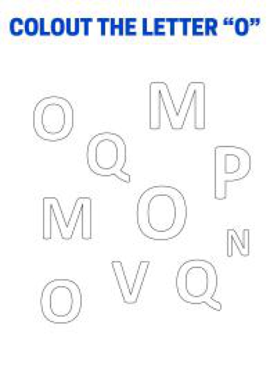 Art And Craft Worksheet: Color The Letter O - Capital Letter Recognition Worksheet