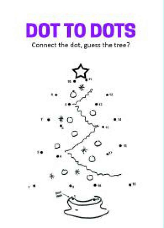 Art And Craft Worksheet: Connect the Dots - Christmas tree Dot to Dot 1 to 20 Worksheet