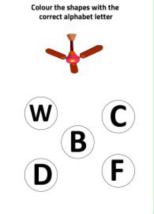 English Worksheet: F for Fan - Practice Beginning Letter Worksheet