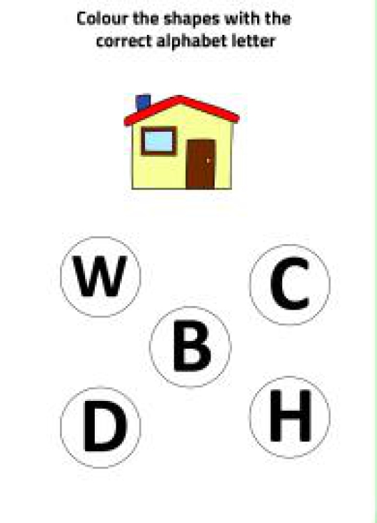 English Worksheet: H for House - Practice Beginning Letter Worksheet
