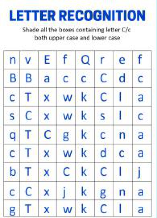 English Worksheet: Identify Uppercase and Lowercase Letter C - Letter Recognition Worksheet