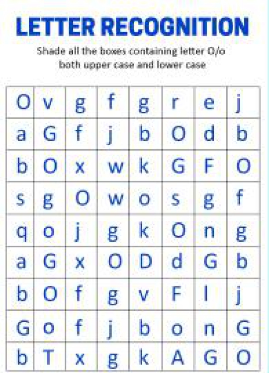 English Worksheet: Identify Uppercase and Lowercase Letter O - Letter Recognition Worksheet