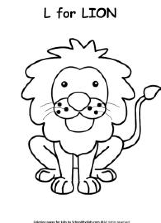 Art And Craft Worksheet: L for Lion Coloring Page Worksheet