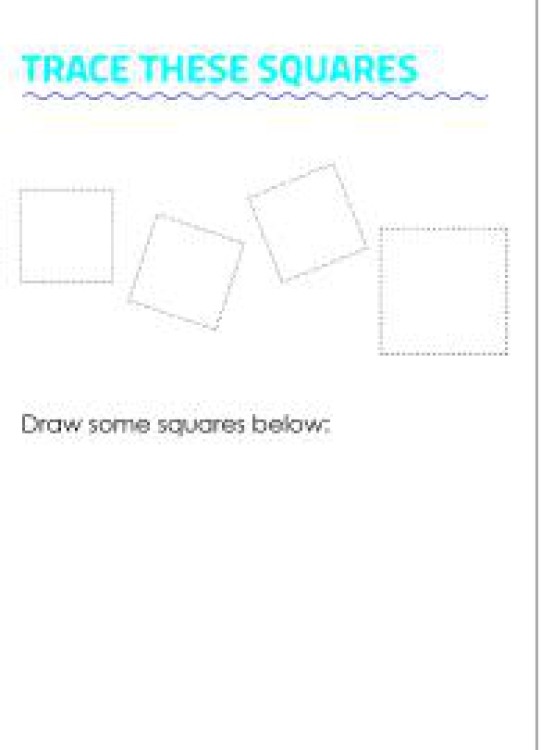 Art And Craft Worksheet: Learning Shapes - Trace and Draw a Square Worksheet