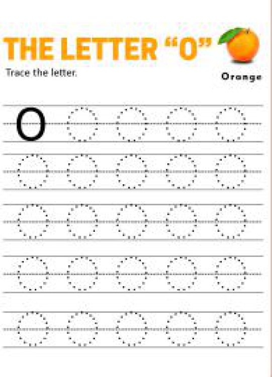 English Worksheet: Practice Capital Letter O - Uppercase Letter Tracing Worksheet