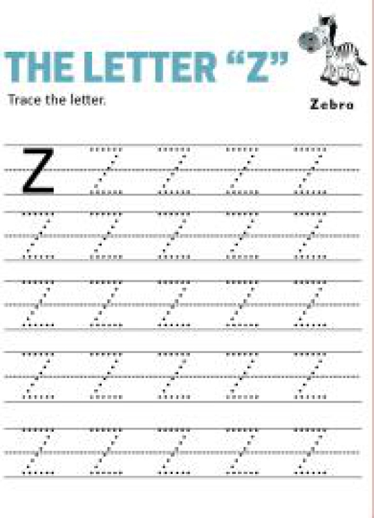 English Worksheet: Practice Capital Letter Z - Uppercase Letter Tracing Worksheet