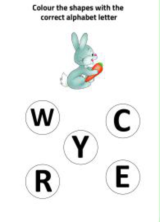 English Worksheet: R for Rabbit - Practice Beginning Letter Worksheet