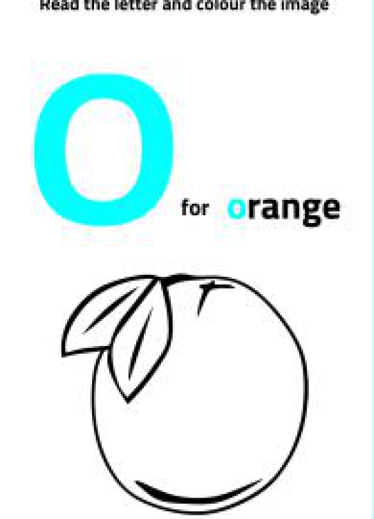 Art And Craft Worksheet: Read Letter O and Color the Orange Worksheet