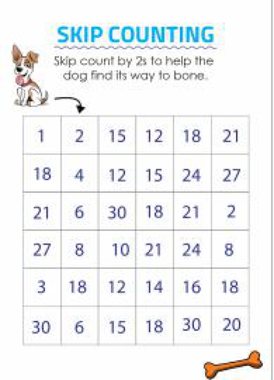 Math Worksheet: Skip Counting by 2s Puzzle - Skip Counting Maze Worksheet