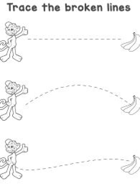 English Worksheet: Trace the broken lines Worksheet