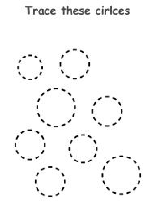 English Worksheet: Trace these Cirlces Worksheet