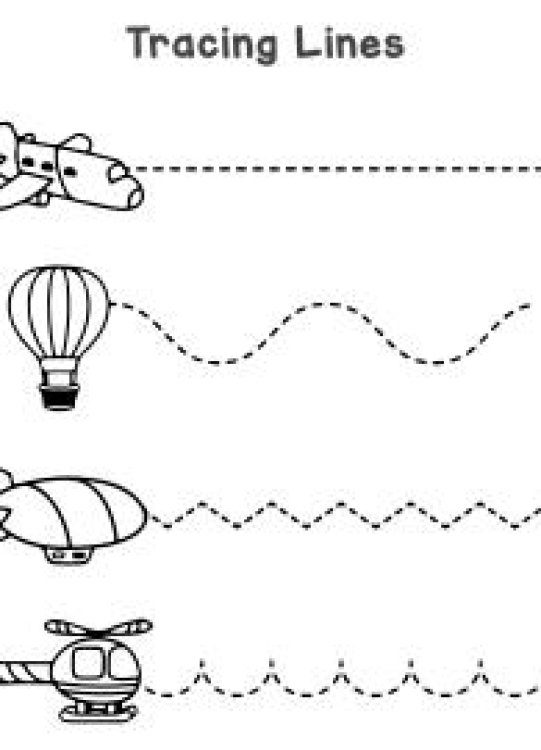 English Worksheet: Tracing Lines Worksheet
