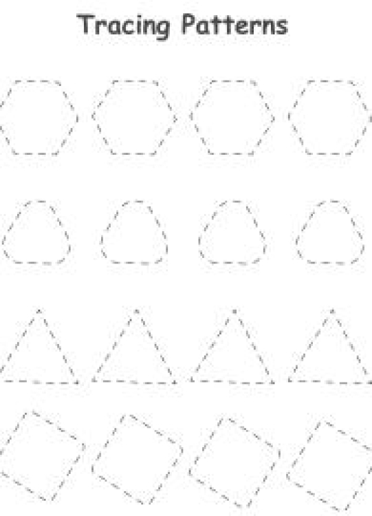 English Worksheet: Tracing Patterns Worksheet